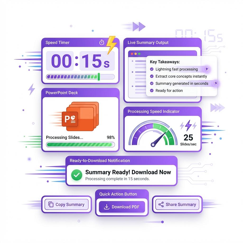 Get Your PPT Summary in Seconds - lightning fast summarization
